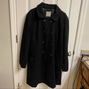 Old Navy Black Pea Coat size XL